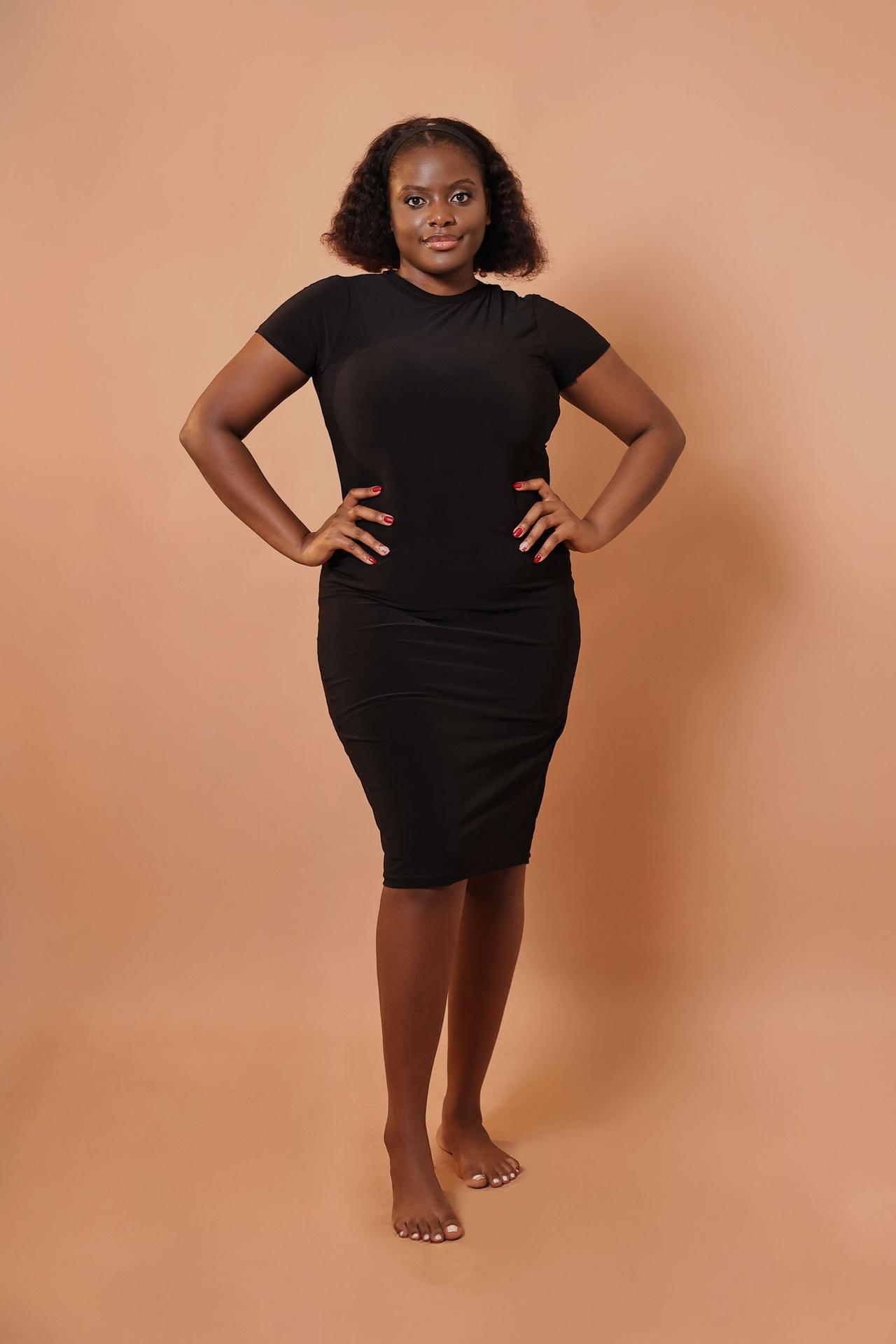 Basic Dress T-shirt Sleeves in Black