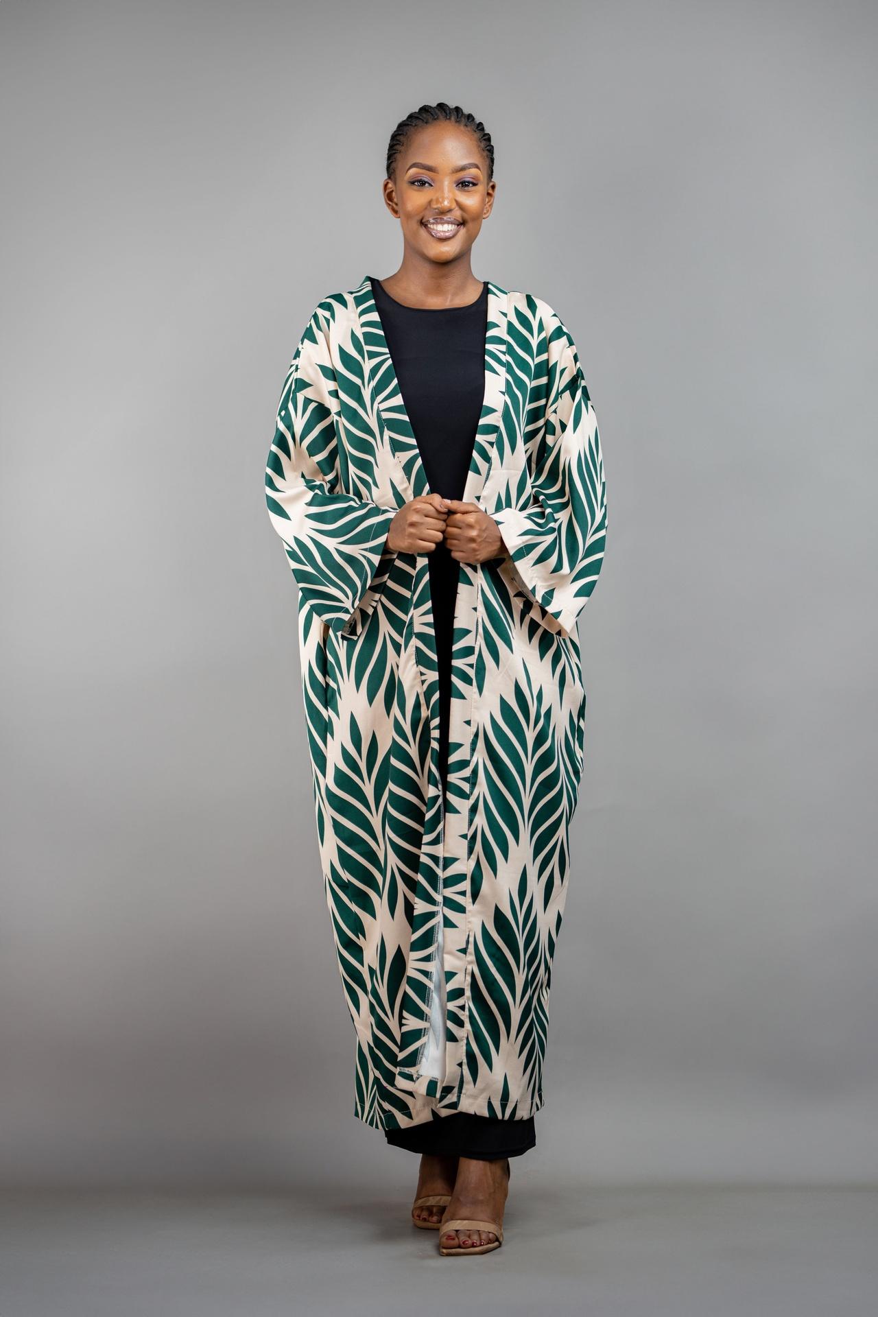 Kimono Pattern AUTUMN in Green