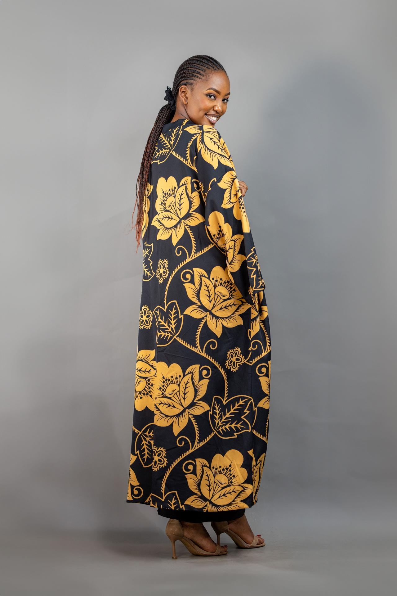 Kimono Pattern BLOSSOM in Black