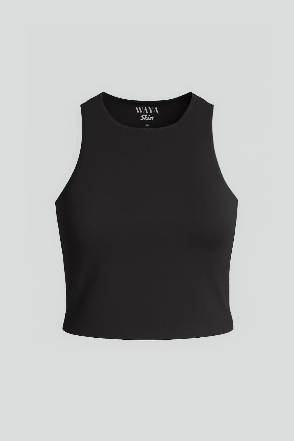 Basic Top High Neck in Black