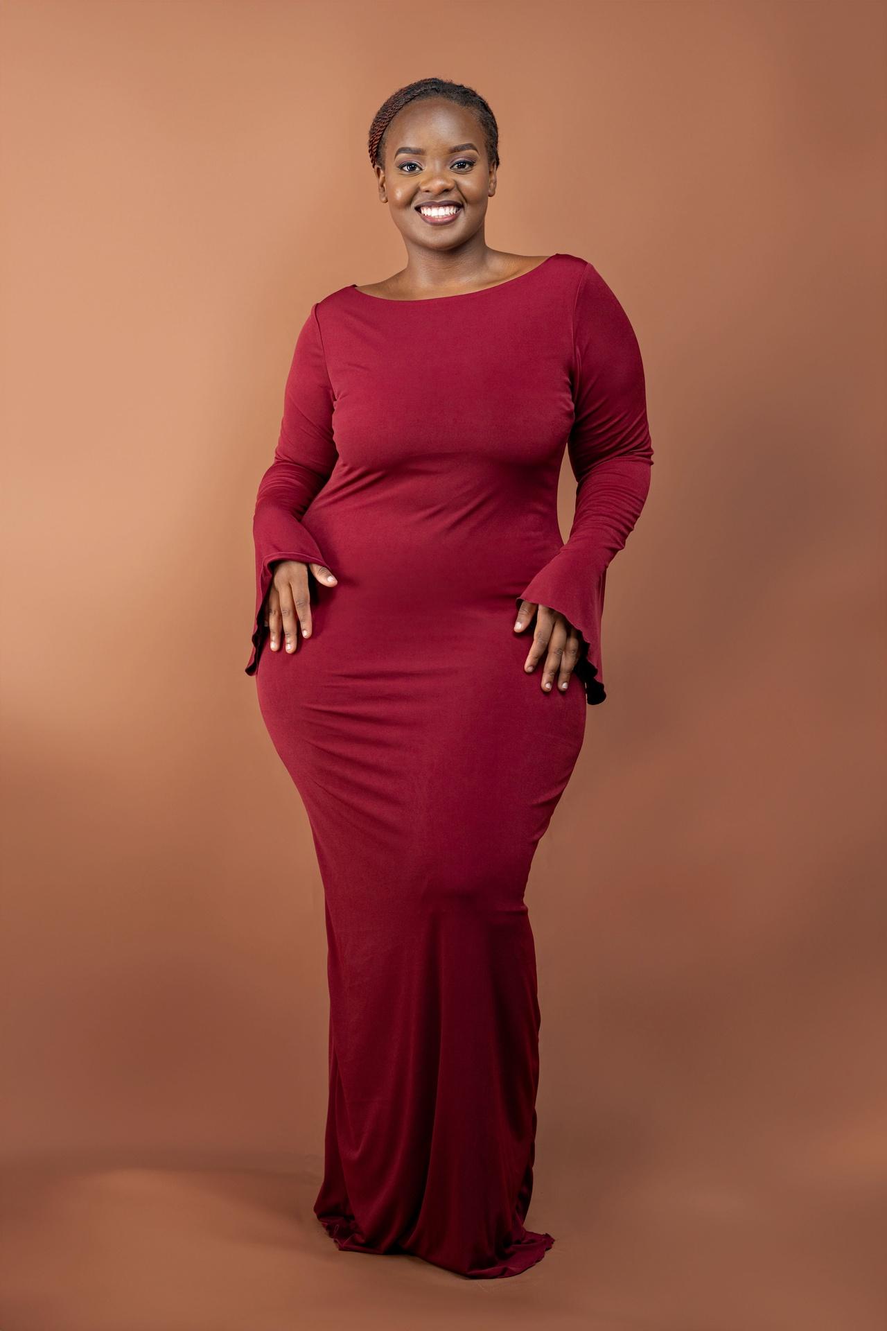 Maxi Dress Long Sleeve in Unknown