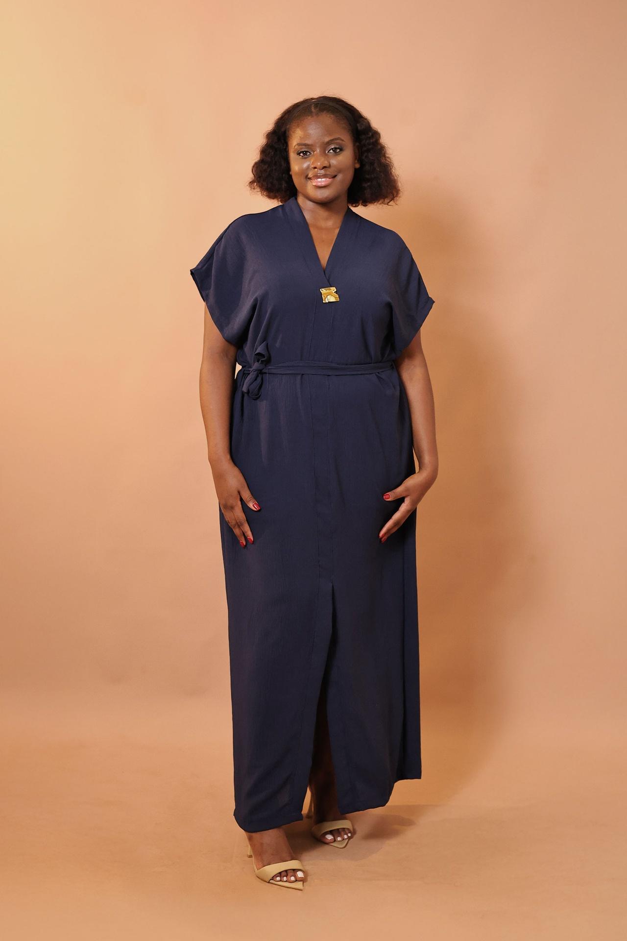 Classy Kaftan in Navy Blue