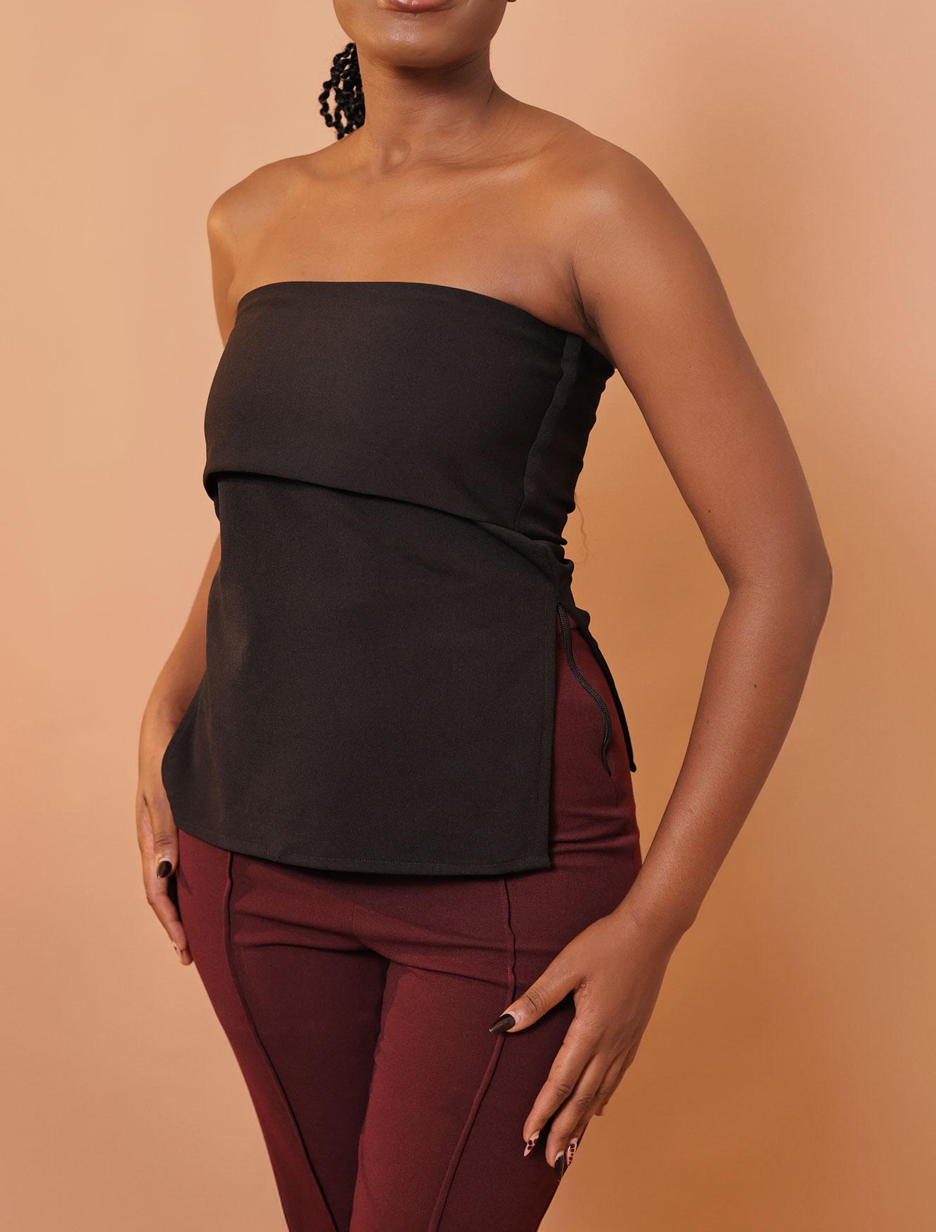 Bandeau Top in Black
