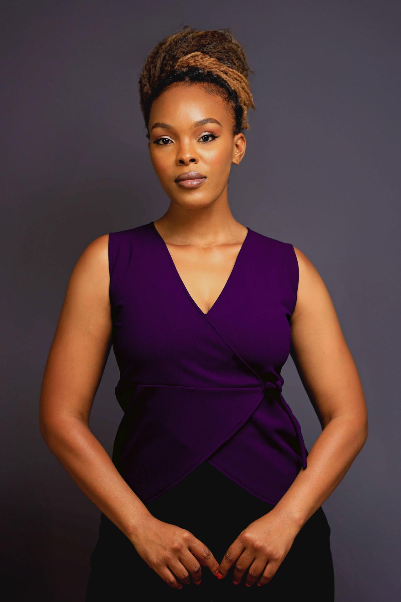 Wrap top in Purple