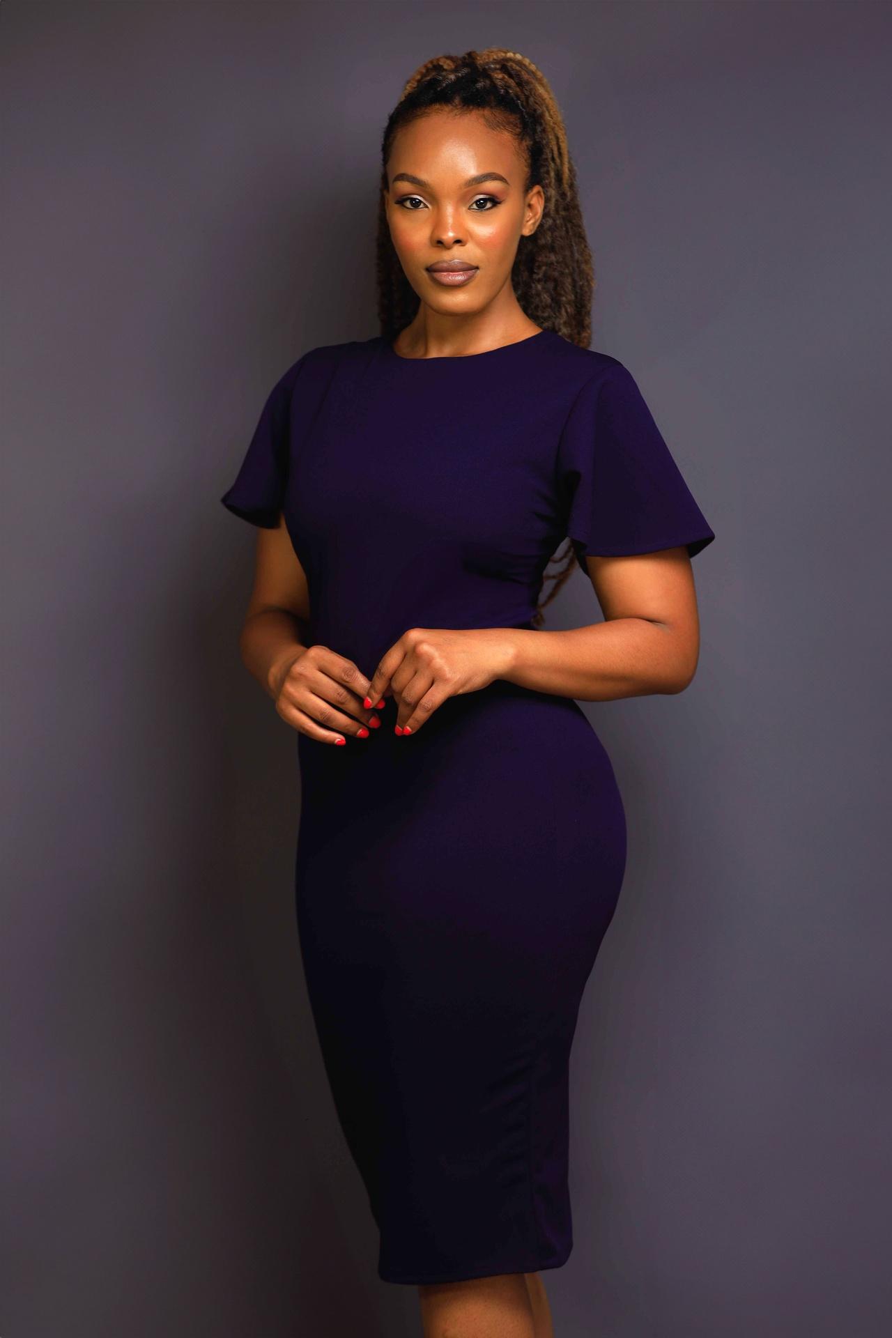Office Dress with Ruffles  in Unknown