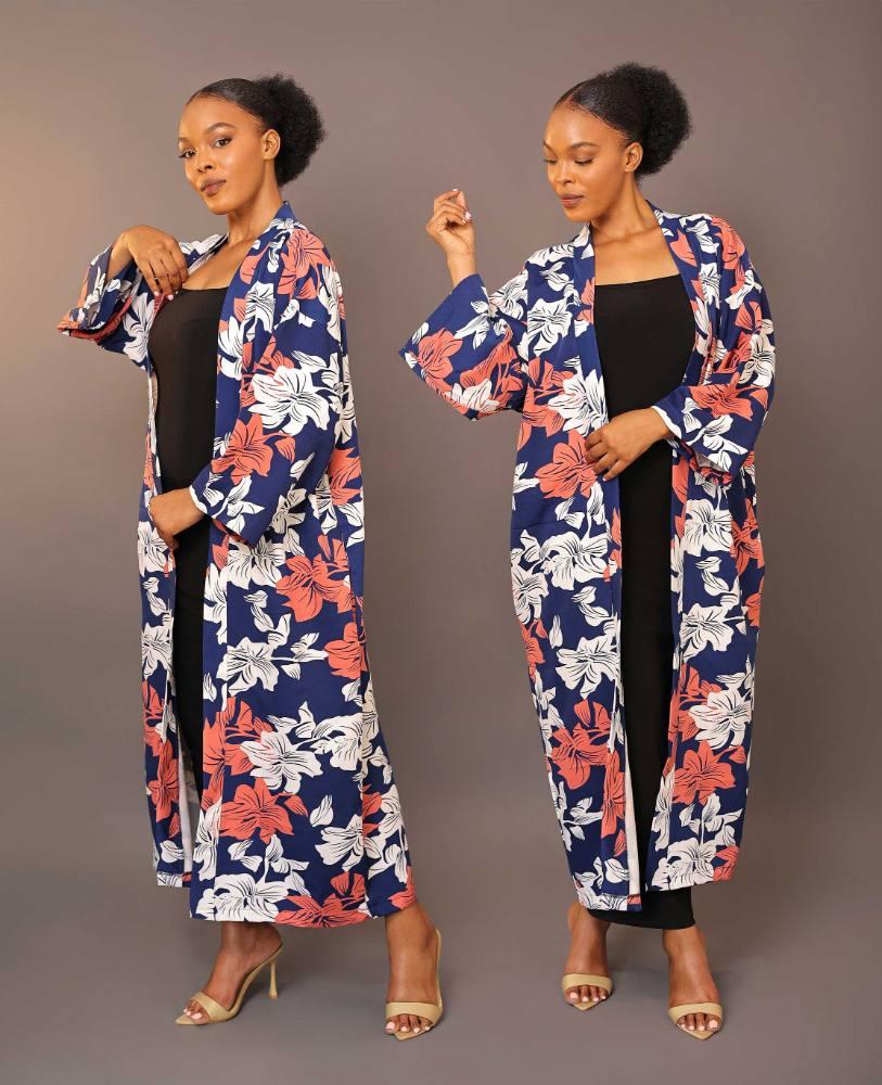 Kimono Pattern TROPIKA in Blue